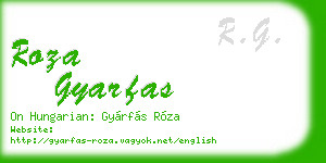 roza gyarfas business card